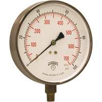 Contractor Pressure Gauge, 4-1/2" , 0 - 100 psi, Bottom Mount, Analogue YB900 | M & M Nord Ouest Inc